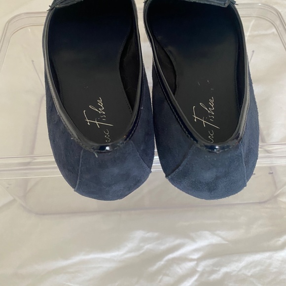 Marc Fisher Kora Suede Loafers Dark Blue Size 8.5 - Picture 9 of 9
